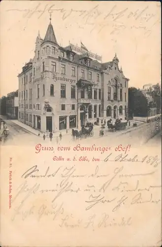 Kolin Kolín Partie am Hamburger Hof Cöln an der Elbe 1898
