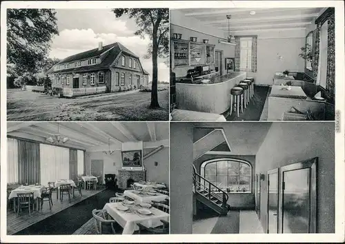 Ansichtskarte Vierhöfen Gaststätte Haus Ingeborg - Innenansichten 1955 