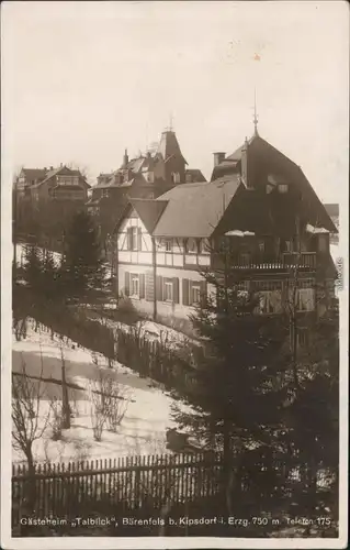 Ansichtskarte Bärenfels-Altenberg (Erzgebirge) Gästehaus "Talblick" 1934 