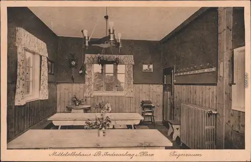 Sankt Andreasberg Braunlage Innenansicht - Mittelelbehaus  - Tagesraum 1928