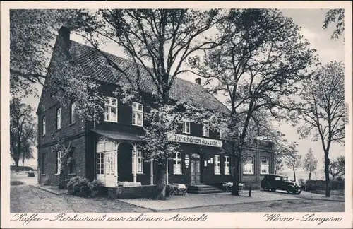 Ansichtskarte Langern-Werne Partie am Restaurant zur schönen Aussicht 1932 