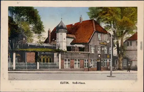 Ansichtskarte Eutin Voß-Haus - Straßenpartie 1920 