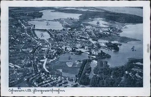 Ansichtskarte Schwerin Luftbild Fliegeraufnahme 1948