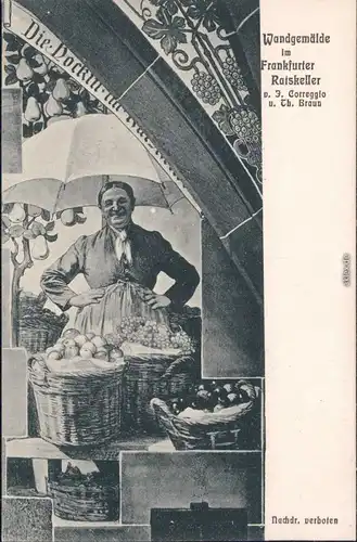 Ansichtskarte Frankfurt am Main Wandgemälde Frankfurter Ratskeller 1913 