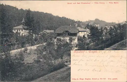 Kipsdorf Altenberg (Erzgebirge) Hotel Fürstenhof, Villa Emmy, Villa Marie 1905