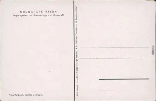 Ansichtskarte Essen (Ruhr) GRUGA -  Pergolagarten 1932