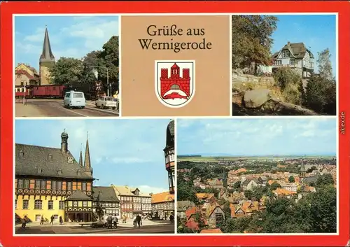 Wernigerode Harzquerbahn am Westerntor,  Gaststätte Steinerne Renne, Markt 1987