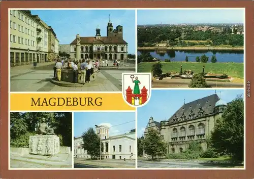 Magdeburg Rathaus, Übersicht, Denkmal Elite von Repgow,  1989