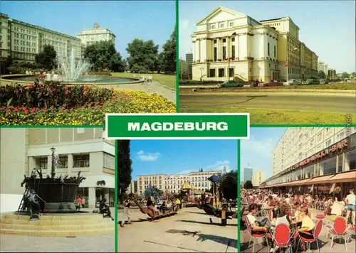 Magdeburg Wilhelm-Pieck-Allee Leiterstraße,   Hegelstraße, Eiscafé 1989