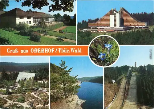 Oberhof (Thüringen) Haus  Freundschaft,  Rennsteiggarten, Ohra-Talsperre  1990