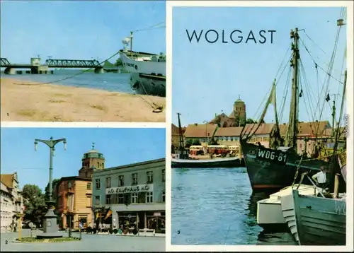 Wolgast Dampferanlegestelle, Platz der Jugend, Hafen 1969