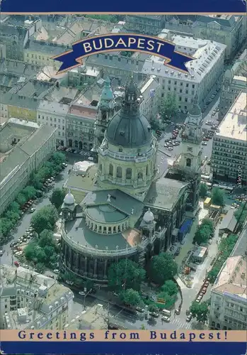 Ansichtskarte Budapest Luftbild von der Basilika 2000