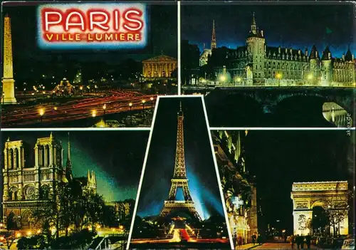 Paris Place de La Concorde, La Conciergerie, La Cathedrale Notre-Dame de 1989