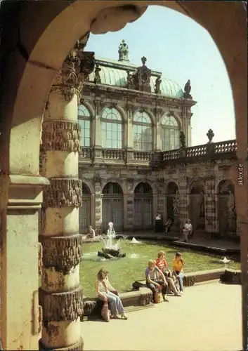 Ansichtskarte Innere Altstadt-Dresden Zwinger - Blick in das Nymphenbad 1984