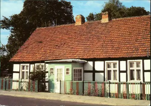 Ansichtskarte Bellin-Ueckermünde Fachwerkhaus 1982