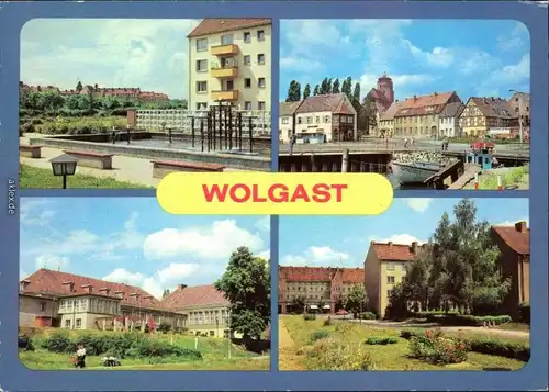 Wolgast  Wohnkomplex Nord, Hafen, Hotel   Ludwig-van-Beethoven-Straße 1985