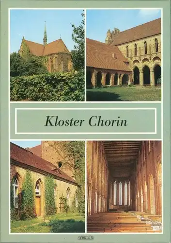 Chorin Kloster: Klosterhof, östl. Kreuzgang, Kirchenschiff 1989