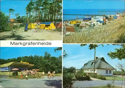 Ansichtskarte Rostock Zeltplatz, Strand, Strandgaststätte, Am Strandweg 1979