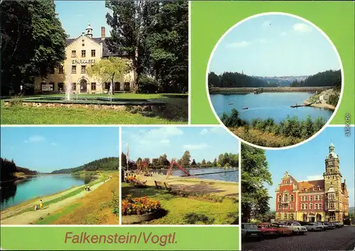 Falkenstein (Vogtland) Schloss, Talsperre mit Sperrmauer, Freibad, Rathaus 1983