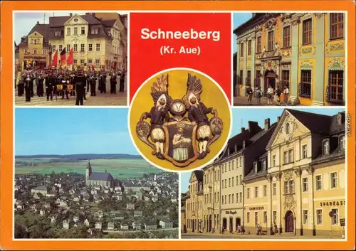 Schneeberg (Erzgebirge) Musikkorps, Museum, Wappen, Ernst-Schneller-Straße 1983