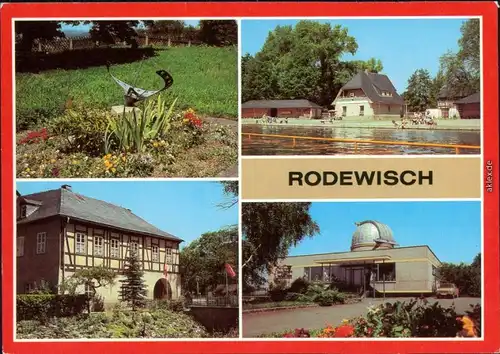 Rodewisch (Vogtland) Sonnenuhr, Freibad, Museum, Schulsternwarte 1982