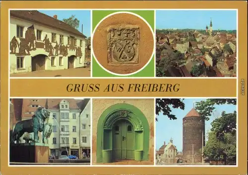 Freiberg (Sachsen) Sgraffito der ehem. Bergschmiede   Petrikirche  1983