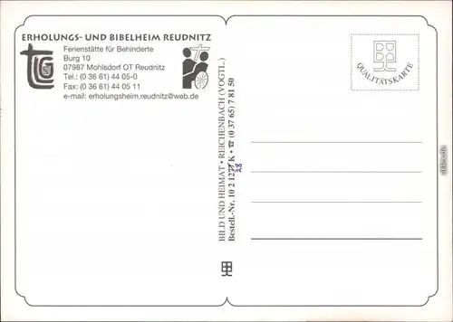 Ansichtskarte Reudnitz Erholungs- und Bibelheim 1995