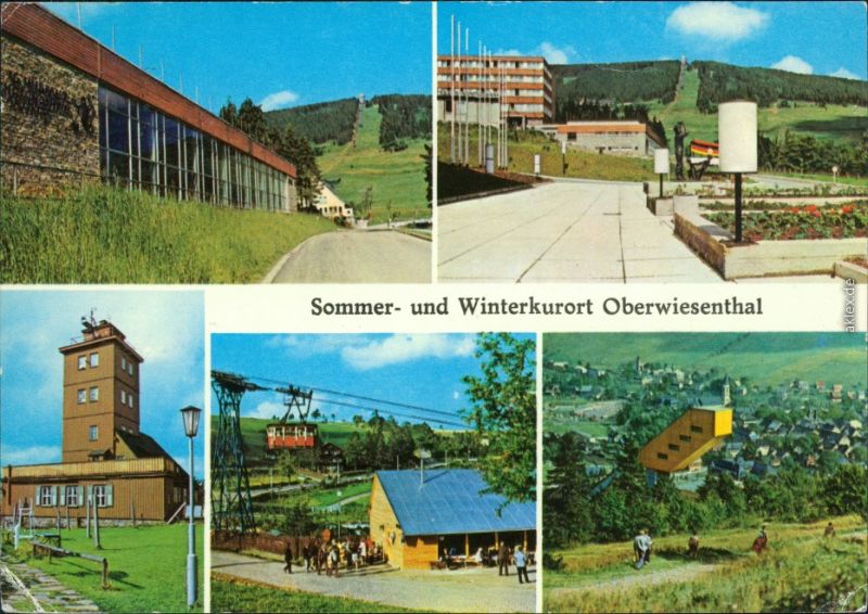 Oberwiesenthal Schwimmbad Fichtelberg Talstation Drahtseilbahn Sprungschanze Nr 75267 Oldthing Ansichtskarten Deutschland Unsortiert