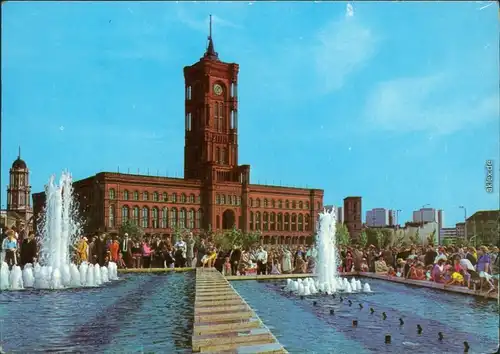 Ansichtskarte Mitte-Berlin Rotes Rathaus 1973