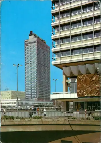 Ansichtskarte Mitte-Berlin Interhotel "Stadt Berlin" - Außenansicht 1979