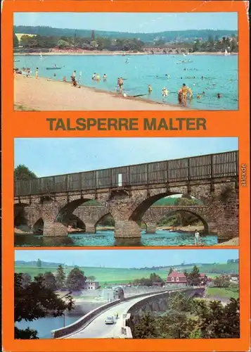 Ansichtskarte Dippoldiswalde Talsperre Malter 1982