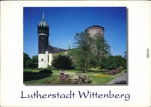 Lutherstadt Wittenberg Blick zur Schloßkirche mit ehemaligem Schloß 1994