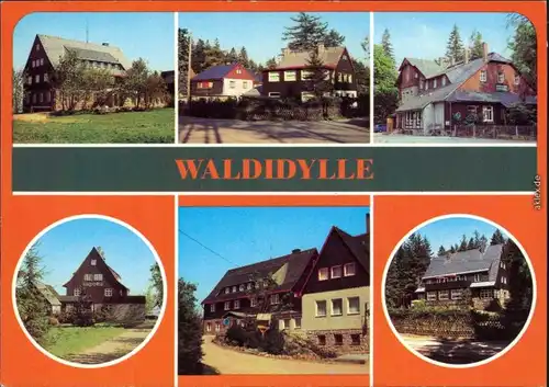 Falkenhain Erzgebirge  Waldidylle,  "Erzgebirgsbaude", Café  "Sonnenhof" 1982