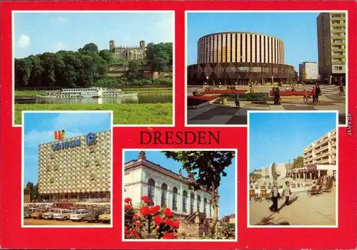 Dresden Albrechtsberg, Prager Straße Kino, Verkehrsmuseum, Hauptstraße 1987