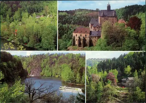 Ansichtskarte Kriebstein Talsperre und Burg Kriebstein 1998