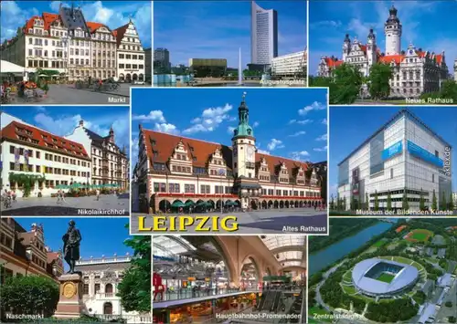 Ansichtskarte Leipzig Stadtteilansichten 4 2000