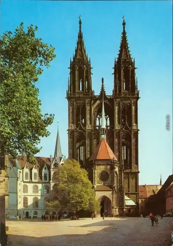 Ansichtskarte Meißen Dom: Westtürme 1990