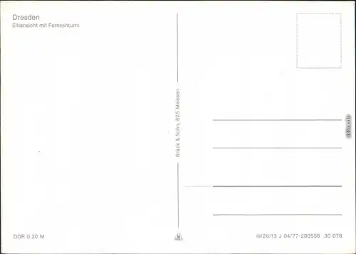 Ansichtskarte Dresden Elbansicht mit Fernsehturm 1977