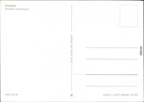 Ansichtskarte Innere Altstadt-Dresden Dresdner Zwinger: Kronentor 1979