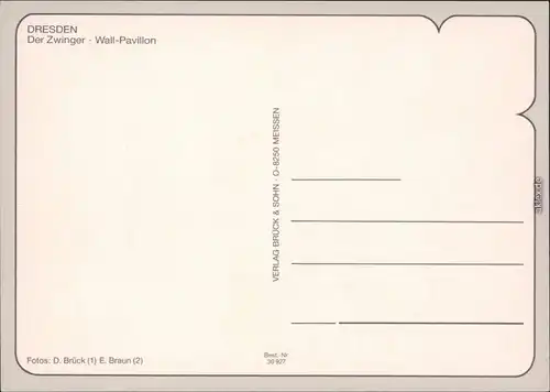 Ansichtskarte Innere Altstadt-Dresden Dresdner Zwinger: Wallpavillon 1995