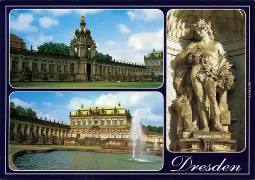 Ansichtskarte Innere Altstadt-Dresden Dresdner Zwinger 1995