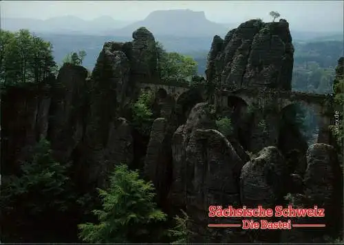Rathen Basteifelsen und Basteibrücke, Lilienstein - Sächsische Schweiz 1995