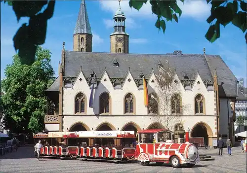 Ansichtskarte Goslar Marktplatz mit Bimmelbahn 1997