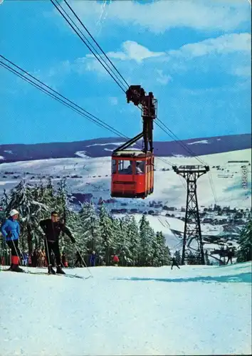 Ansichtskarte Oberwiesenthal Fichtelberg-Schwebebahn / Seilbahn 1979