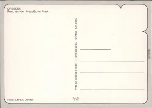 Ansichtskarte Innere Neustadt-Dresden Neustädter Markt 1998