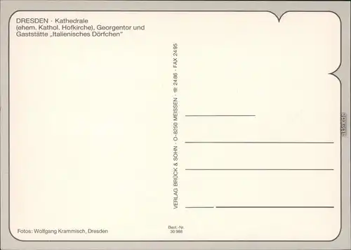 Dresden Kathedrale, Georgentor, Gaststätte "Italienisches Dörfchen" 1999