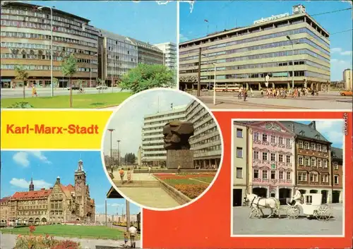 Chemnitz Warenhaus, Ernst-Thälmann-Straße, Monument, Haus der Staatsorgane 1980