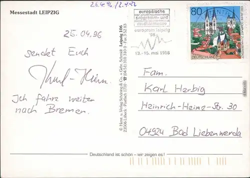 Leipzig Tröndlinring, Augustusplatz, Grimmaische Straße, Krochhochhaus 1996