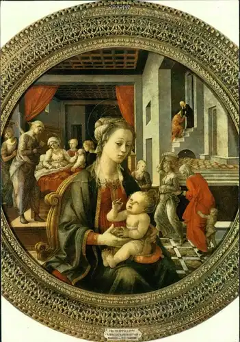 Ansichtskarte  Firenze - Galleria Pitti, Muttergottes mit Kind 1915