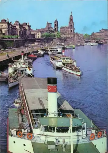 Innere Altstadt-Dresden Brühlsche  Dampfschiffhalteplatz 1975